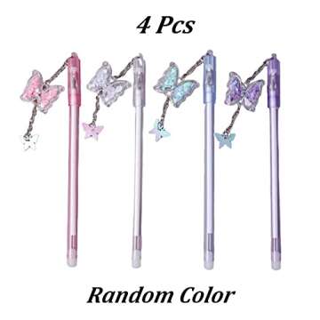 HomeSoGood 4Pcs Cute Butterly Gel Pen Set for Office