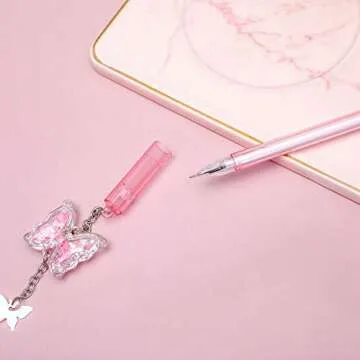 HomeSoGood 4Pcs Cute Butterly Gel Pen Set for Office