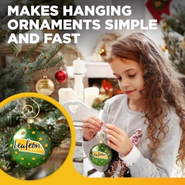 Gold Christmas Ornament Hooks - 120 Pack of S-Shaped Hangers