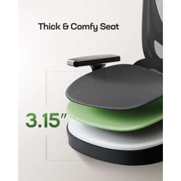 Marsail Ergonomic Office Chair with Adjustable Support