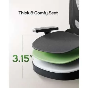 Marsail Ergonomic Office Chair with Adjustable Support