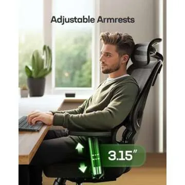 Marsail Ergonomic Office Chair with Adjustable Support