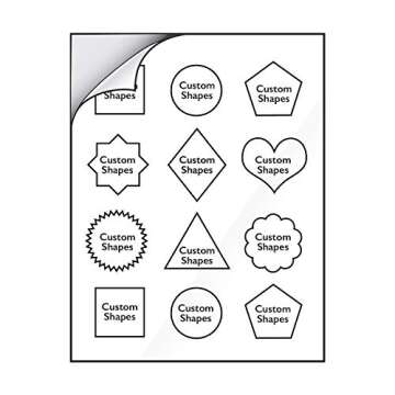 Milcoast Full Sheet 8.5" x 11" Shipping Sticker Paper Adhesive Labels Glossy for Laser or Inkjet Printer (100 Full Sheet)