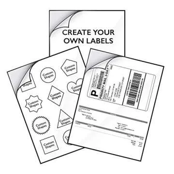 Milcoast Glossy Sticker Sheets for Laser or Inkjet Printers