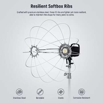 NEEWER 35"/90cm Lantern Softbox One Step Quick Release, 360° Light Diffuser with Skirt, Bowens Mount for Video Light CB60 CB100 CB150 Compatible with Aputure Light 600d Amaran 60x Godox SL60W, NS90L