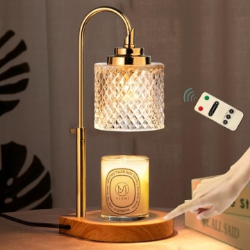NVRGIUP Candle Warmer Lamp - Remote Control, Timer & Adjustable Height for Safe Candle Enjoyment