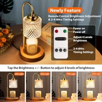 NVRGIUP Candle Warmer Lamp with Remote and Timer