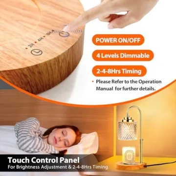 NVRGIUP Candle Warmer Lamp with Remote and Timer