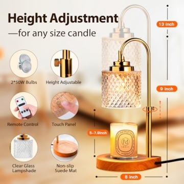 NVRGIUP Candle Warmer Lamp with Remote and Timer
