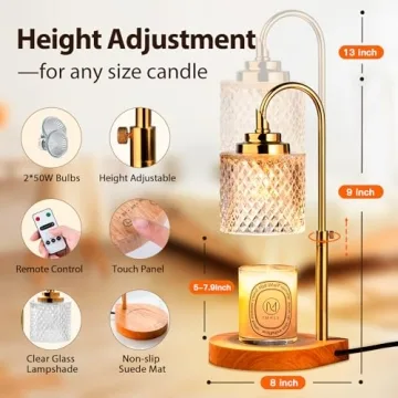 NVRGIUP Candle Warmer Lamp with Remote and Timer