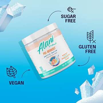 Alani Nu Pre Workout Supplement Powder for Energy, Endurance & Pump | Sugar Free | 200mg Caffeine | Formulated with Amino Acids Like L-Theanine to Prevent Crashing | Arctic White, 30 Servings