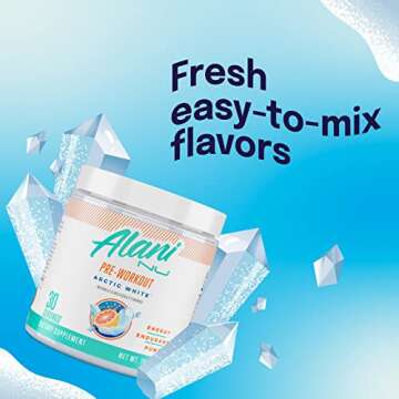 Alani Nu Pre Workout Supplement Powder for Energy, Endurance & Pump | Sugar Free | 200mg Caffeine | Formulated with Amino Acids Like L-Theanine to Prevent Crashing | Arctic White, 30 Servings