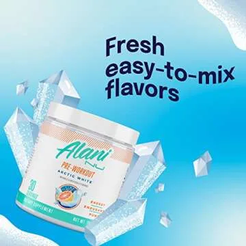 Alani Nu Pre Workout Supplement Powder for Energy, Endurance & Pump | Sugar Free | 200mg Caffeine | Formulated with Amino Acids Like L-Theanine to Prevent Crashing | Arctic White, 30 Servings