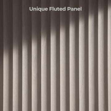 SICOTAS Buffet Cabinet with Storage Accent Sideboard Modern Credenza with Doors & Shelves Fluted Media Console Mid Century Coffee Bar Table for Living Room Kitchen Dining Room Hallway(3PCS)