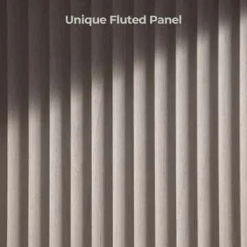 SICOTAS Buffet Cabinet with Storage Accent Sideboard Modern Credenza with Doors & Shelves Fluted Media Console Mid Century Coffee Bar Table for Living Room Kitchen Dining Room Hallway(3PCS)