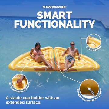 Swimline Inflatable Waffle Pool Lounge for Perfect Relaxation