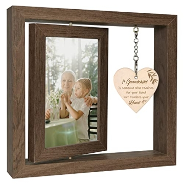 EYITUPC Grandchild Picture Frame - Touch Your Heart Gift for New Grandparents