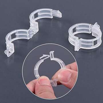 GSINODRS 200Pcs Plant Support Clips, Garden Clips, Grape Vine, Tomato Vegetables Trellis Clips to Grow Upright Makes Plants Healthier