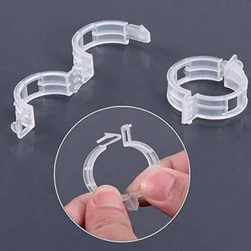 GSINODRS 200Pcs Plant Support Clips, Garden Clips, Grape Vine, Tomato Vegetables Trellis Clips to Grow Upright Makes Plants Healthier