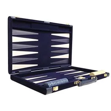 Deluxe Backgammon Set - Board Game (Blue - 18"x12")