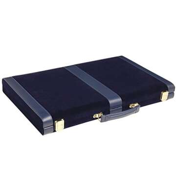 Deluxe Backgammon Set - Board Game (Blue - 18"x12")