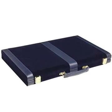 Deluxe Backgammon Set - Board Game (Blue - 18"x12")