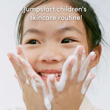 Kids Happy Morning DUO: Clean & Vegan Skin Care for Kids Bundle | Kids Skin Care Cloud Face Wash + SPF 20 Mineral Face Cream | Non-Toxic | Non-Comedogenic | Fun | Easy-to-Use Skincare for Kids