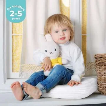 Utopia Bedding Toddler Pillow (White, 2 Pack), 13x18 Pillows for Sleeping, Soft and Breathable Cotton Blend Shell, Small Kids Pillow Perfect for Toddler Bed and Travel (Intended for Age 2 and up)