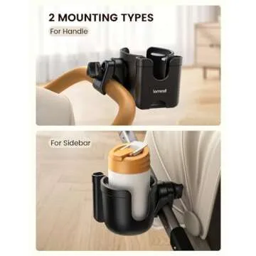 Lamicall Stroller Cup & Phone Holder for On-the-Go Parents
