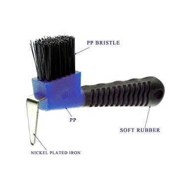 Horse Hoof Pick Brush with Comfort Grip Handle