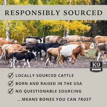 K9 Connoisseur Beef Marrow Dog Bones Long Lasting for Aggressive Chewers - USA Made Single Ingredient Dynamo Bone for Small and Medium Dogs Upto 50 Pounds - 6 Pack