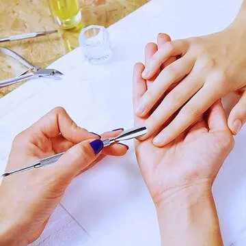 4-Pack Cuticle Pusher - Dual-Sided, Sharp Edge Spoon Shaped, Double Ended Stainless Steel Surgical Grade Nail Care Tools for Professional Manicure and Pedicure