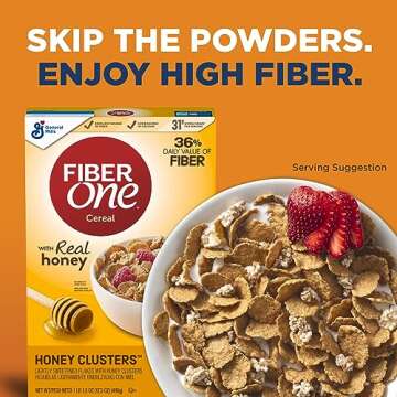 Fiber One Honey Clusters Cereal, 17.5 oz Whole Grain & Fiber