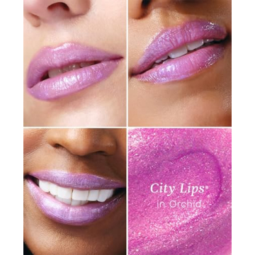 City Beauty City Lips Plumping Lip Gloss Orchid - High-Shine Gloss for Fuller, Younger-Looking Lips | Hydrating & Smoothing Lip Treatment Hyaluronic Acid
