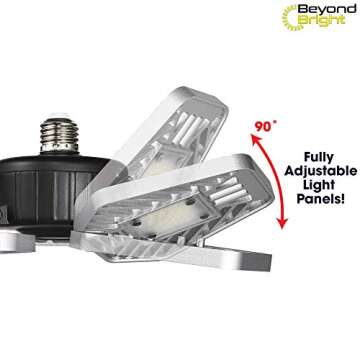 Beyond Bright LED Garage Light - 3 Adjustable Panels