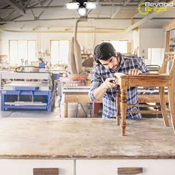 Beyond Bright LED Garage Light - 3 Adjustable Panels