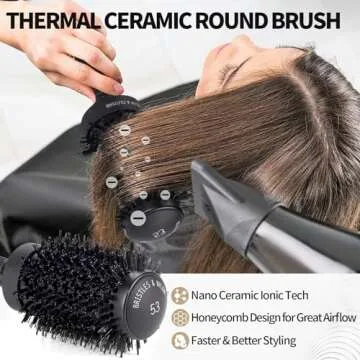 HIPPIH Round Hair Brush Set for Ultimate Blowouts