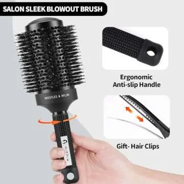 HIPPIH Round Hair Brush Set for Ultimate Blowouts