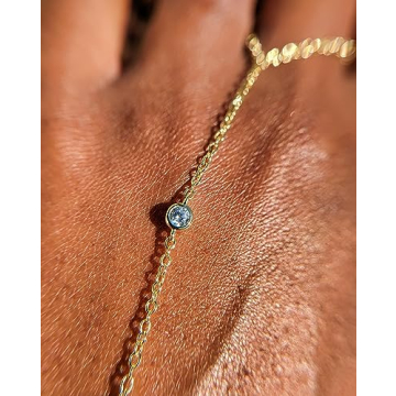 Elegant Gold Hand Chain Bracelet with Diamonds for Women