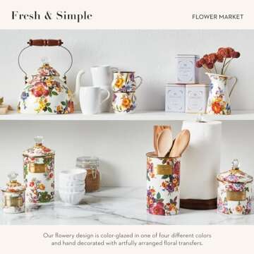 MACKENZIE-CHILDS Enamel Tea Kettle for Stylish Brewing