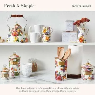 MACKENZIE-CHILDS Enamel Tea Kettle for Stylish Brewing