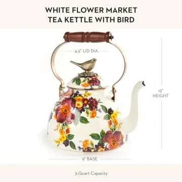 MACKENZIE-CHILDS Enamel Tea Kettle for Stylish Brewing