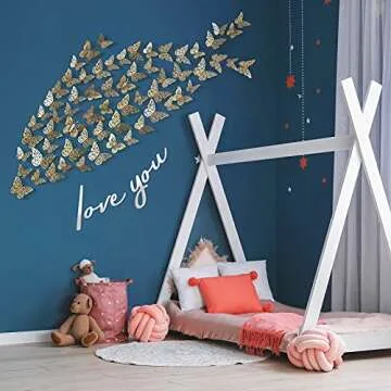 48 Butterfly Wall Decor Stickers for Parties and Home Decor