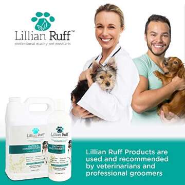 Lillian Ruff Calming Oatmeal Pet Conditioner for Dry Skin & Itch Relief with Aloe & Hydrating Essential Oils - Replenish Moisture & Deodorize - Soothing Conditioner for Normal/Sensitive Skin (Gallon)