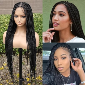 KRALER 36 Inch Box Braided Wigs for Women- Stylish & Versatile