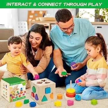 Aigybobo Wooden Learning Toys for Toddlers 12-18 Months
