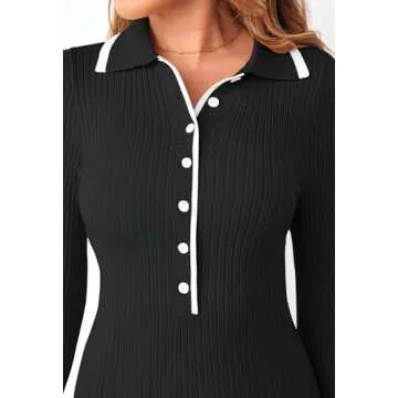 Stylish MEROKEETY Long Sleeve Sweater Dress for Women
