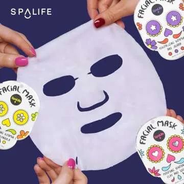 SpaLife Dia de Muertos Facial Mask Variety Pack - 9 Count for Hydrating and Refreshing Skin Care Korean Sheet Masks - Moisturizing Face Mask Sheets for Spa-Like Skin Rejuvenation