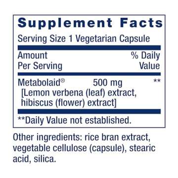 Life Extension Body Trim and Appetite Control, Lemon Verbena, Hibiscus, Healthy Weight, Promotes Satiety, Weight Management, Gluten Free, Non-GMO, 1-Daily, Vegetarian, 30 Capsules