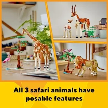 LEGO Creator Wild Safari Animals 3 in 1 Building Set - Fun Toys